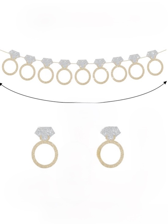 Other - Gold & Silver Ring Garland Necklace Banner - Women Jewelry Decoration
